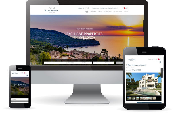 Nanomundo website design